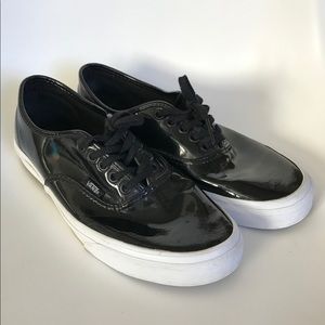 Vans Authentics black patent leather